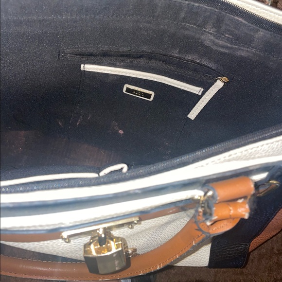 White and tan Aldo tote bag - Picture 4 of 4